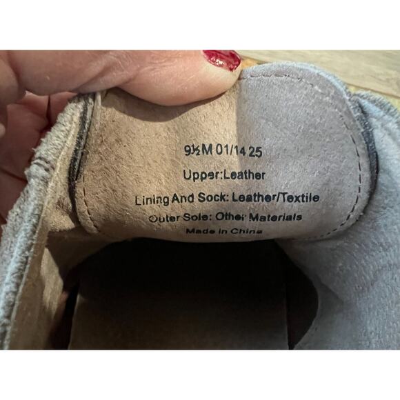 Banana Republic Wingtip Suede leather Oxfords Gray /Lime Men's shoes 9.5 - Picture 7 of 7